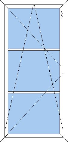 Billede af Plastik drejekip dør - 3 glas