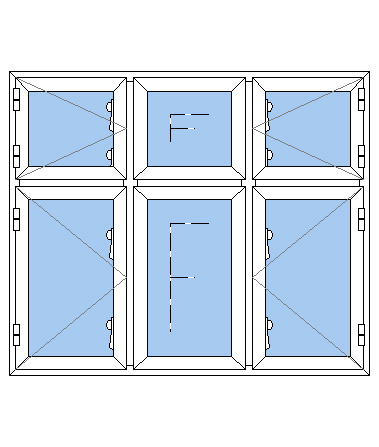 Billede af 3 fags dannebrgosvindue pvc