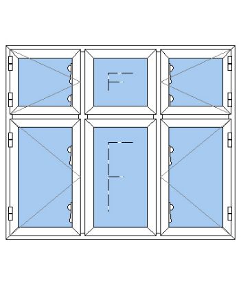Billede af 3 fags dannebrgosvindue pvc