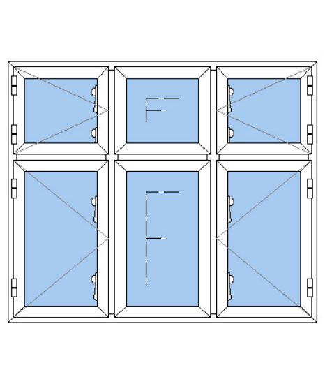 Billede af 3 fags dannebrgosvindue pvc