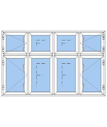 Billede af 4 fags dannebrogsvindue pvc