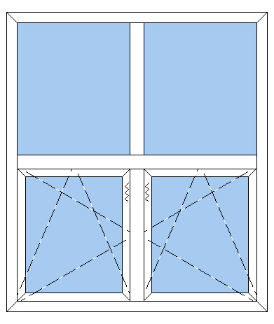 Billede af Plast dreje kip 2 oplukkelige rammer
