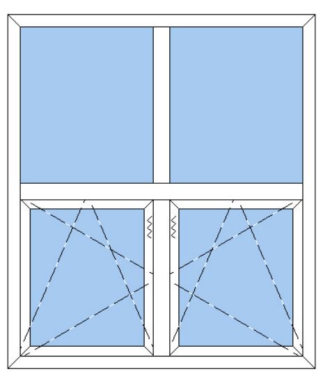 Billede af Plast dreje kip 2 oplukkelige rammer