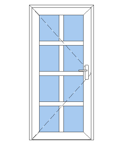 Billede af Facadedør plast 8 glas