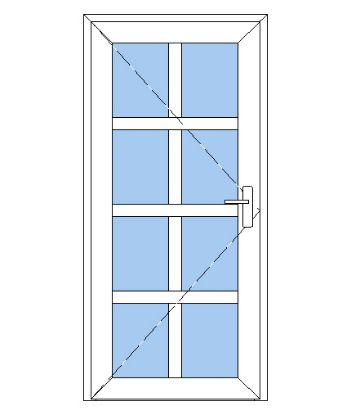 Billede af Facadedør plast 8 glas