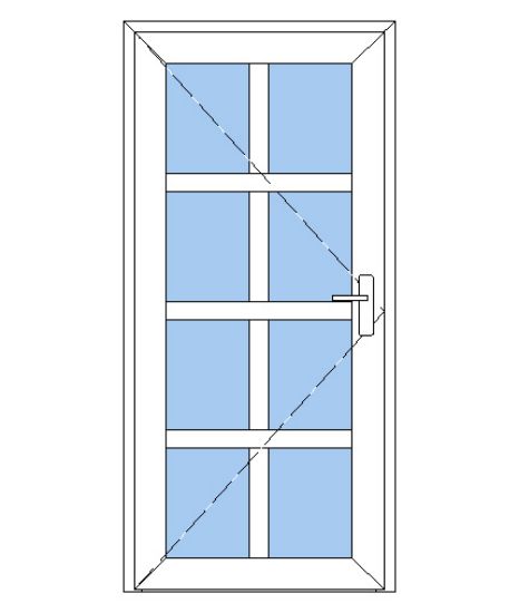 Billede af Facadedør plast 8 glas