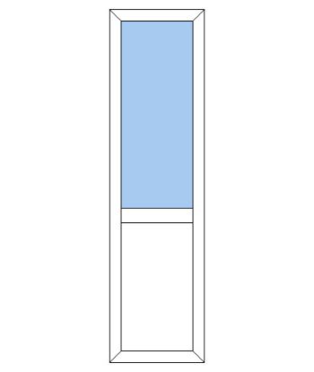 Billede af Sideparti plast 1 glas 1 rude