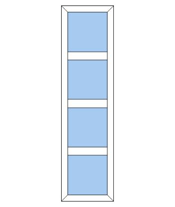 Billede af Sideparti plast 4 ruder