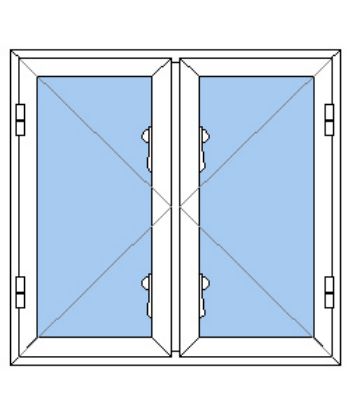 Billede af 2 fags sidehængt vindue pvc