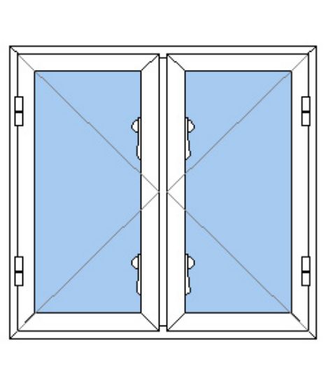 Billede af 2 fags sidehængt vindue pvc