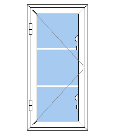 Billede af 1 fags sprossevindue pvc