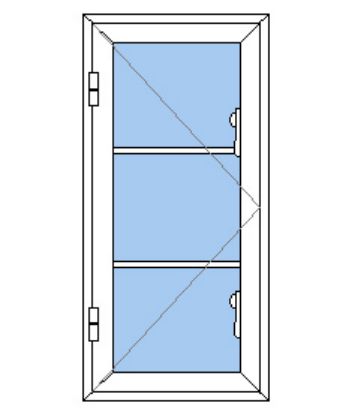 Billede af 1 fags sprossevindue pvc