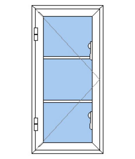 Billede af 1 fags sprossevindue pvc