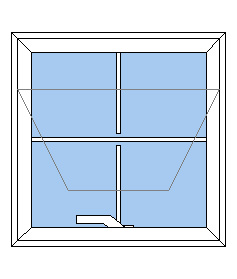 Billede af Topstyret vindue med 4 glas