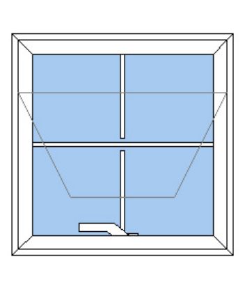 Billede af Topstyret vindue med 4 glas