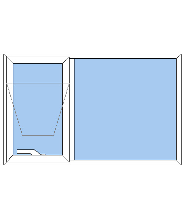 Billede af Topstyret fast karms vindue pvc