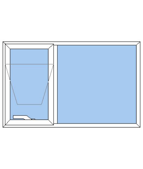 Billede af Topstyret fast karms vindue pvc