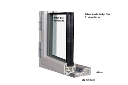 Billede af Terrassedør plast 3 glas