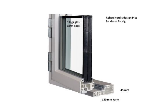 Billede af Terrassedør plast 3 glas