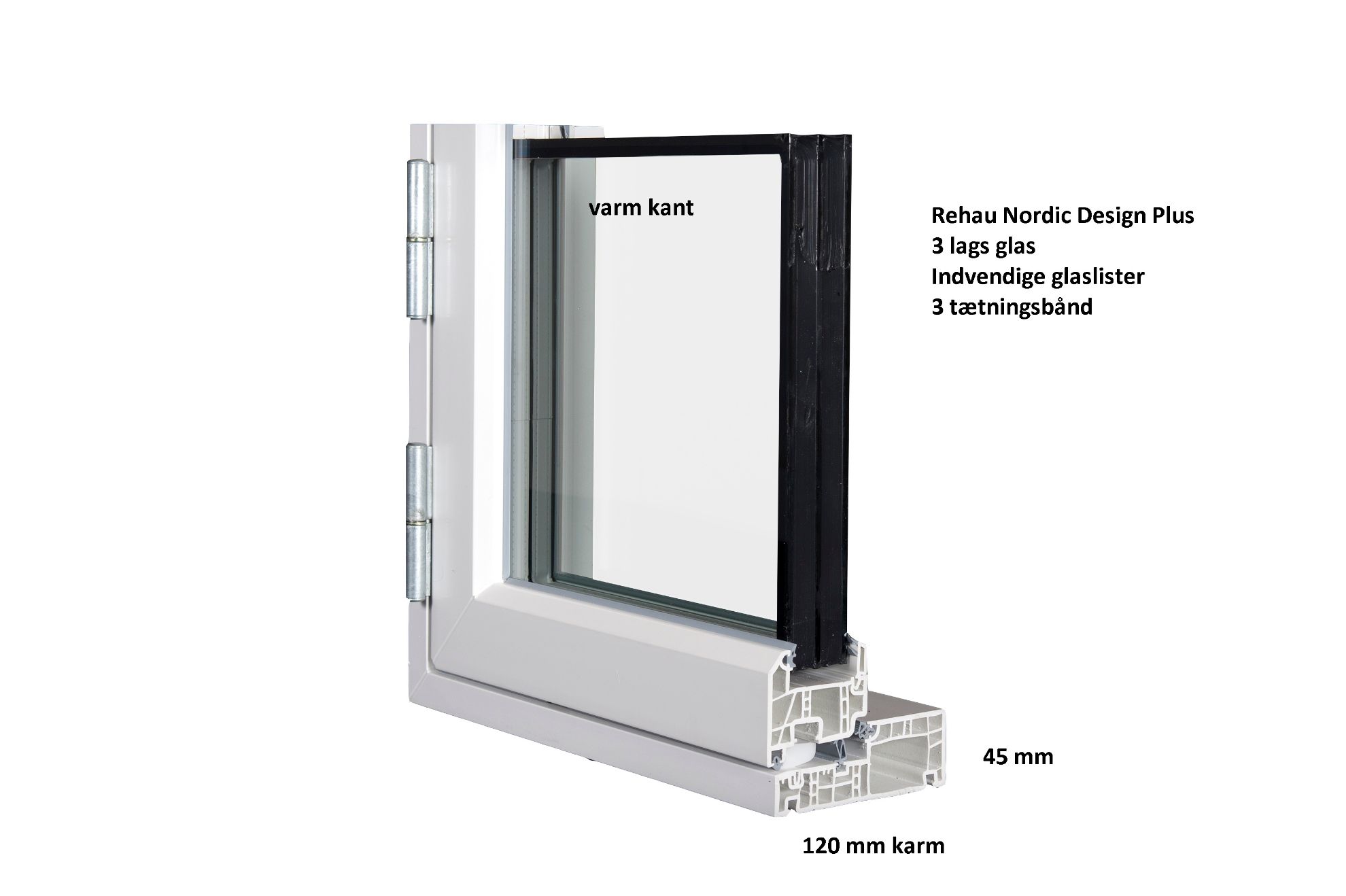 Billede af Terrassedør plast 3 glas