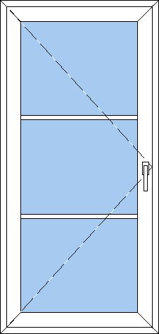 Billede af Terrassedør plast 3 glas