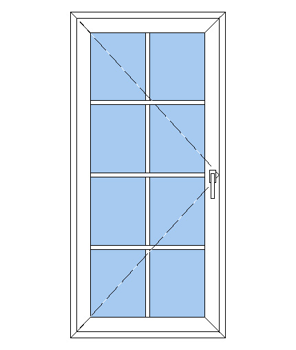 Billede af Terrassedør plast 8 glas