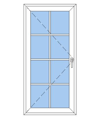 Billede af Terrassedør plast 8 glas