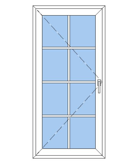 Billede af Terrassedør plast 8 glas