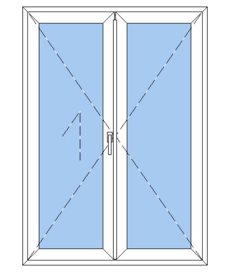 Billede af Dobbelt terrassedør plast