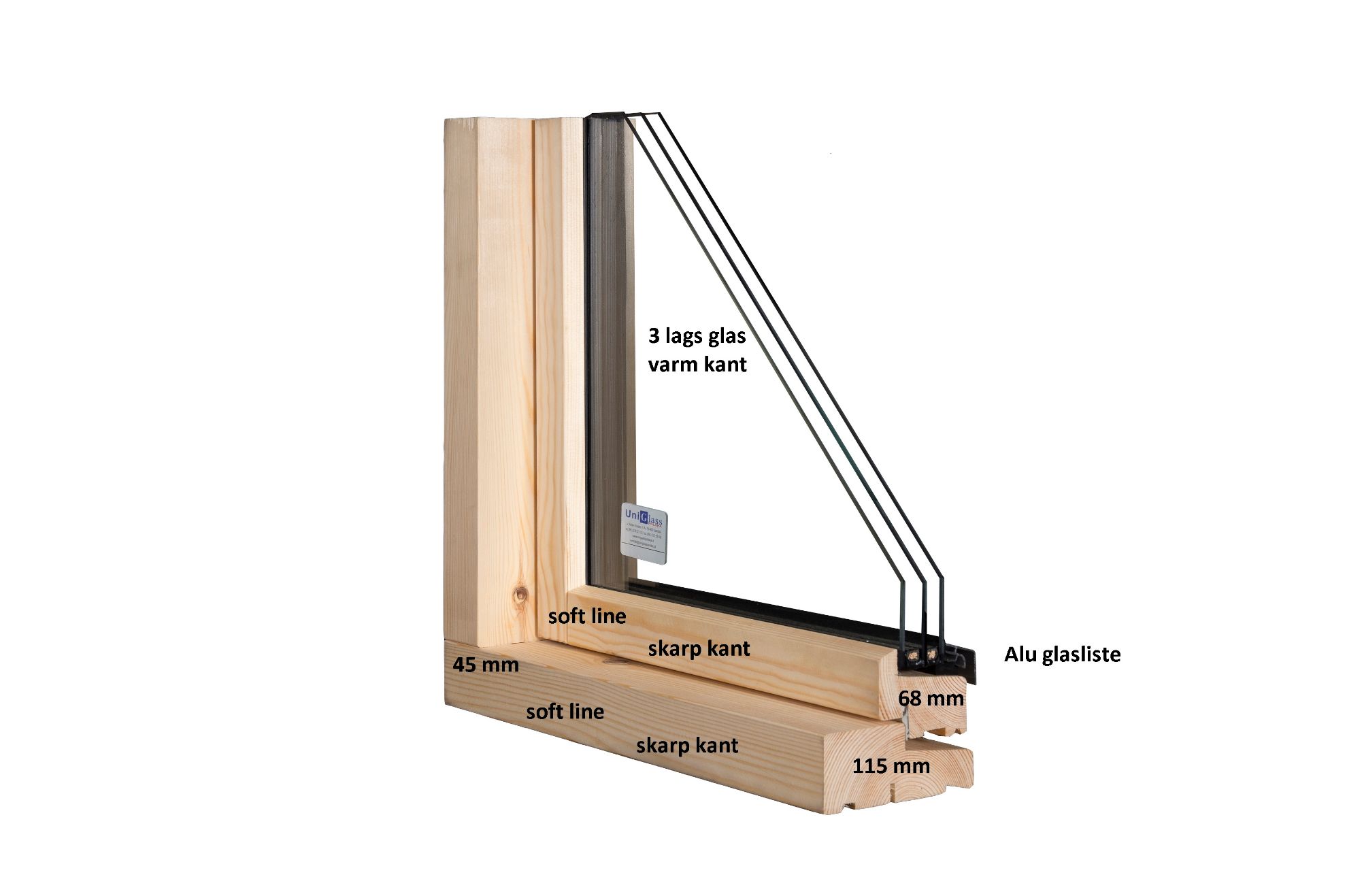 Billede af Sidehængt dannebrogsvindue