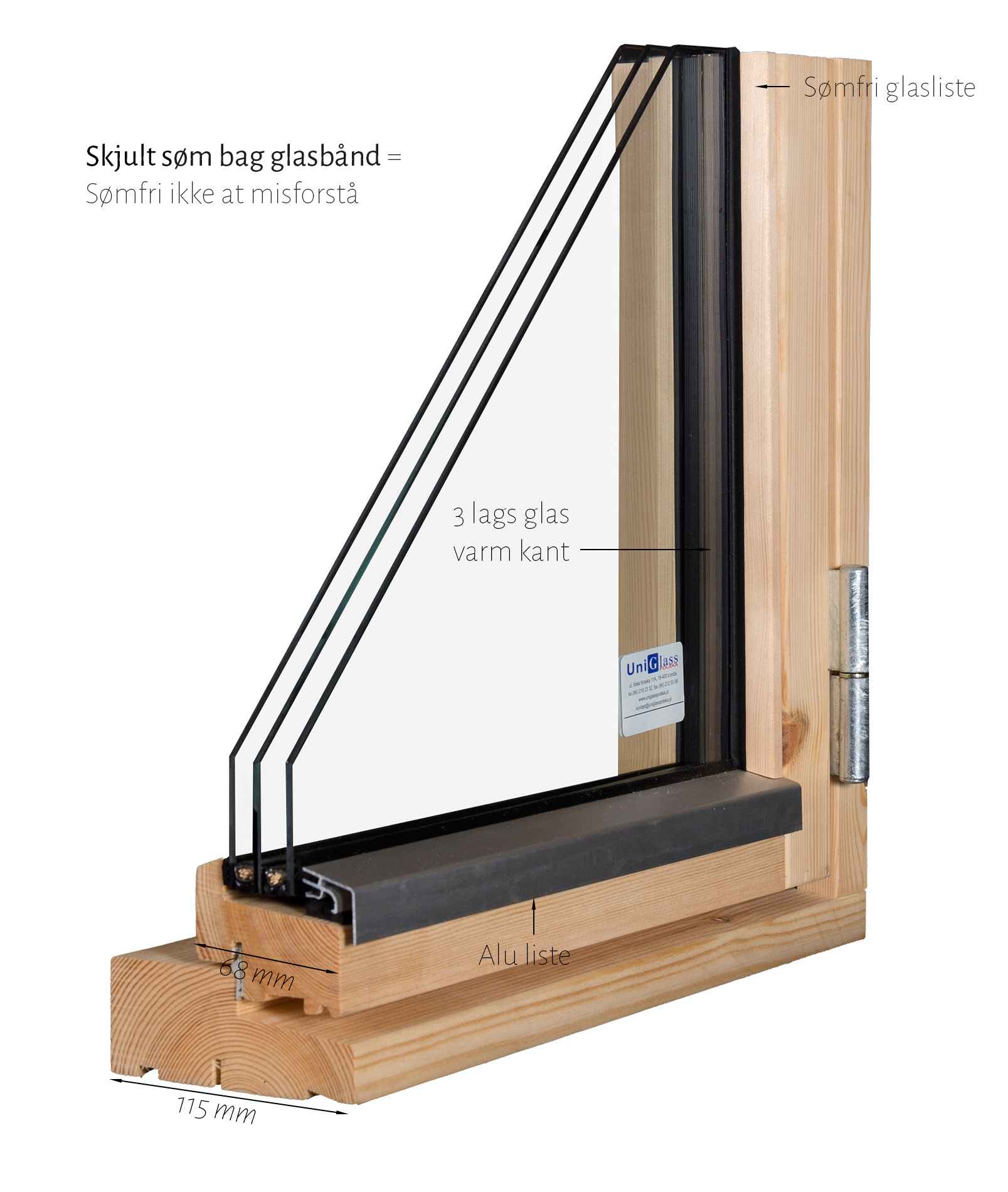 Billede af Topstyret vindue fast karm